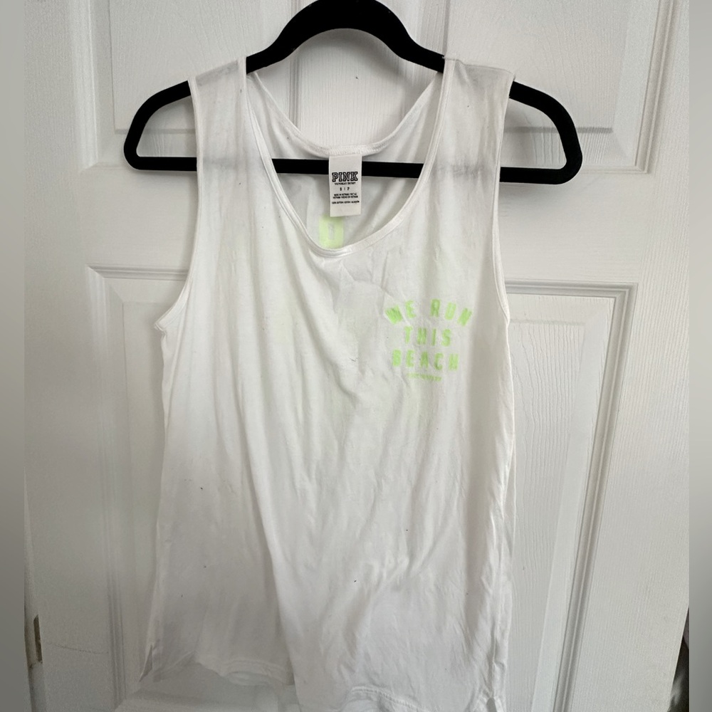 Victoria’s Secret PINK “We Run This Beach” Campus Tank Top